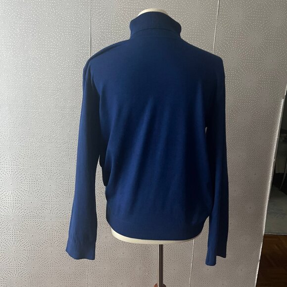 Louis Castel Mens Blue Long Sleeve Turtleneck Pullover Sweater Size 105 US L - Picture 2 of 4